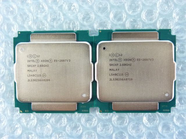 1PFG // 2個セット Intel Xeon E5-2697 V3 2.6GHz SR1XF Haswell-EP C1 Socket2011-3(LGA) MALAY // HITACHI HA8000/RS220 AN1 取外_画像1