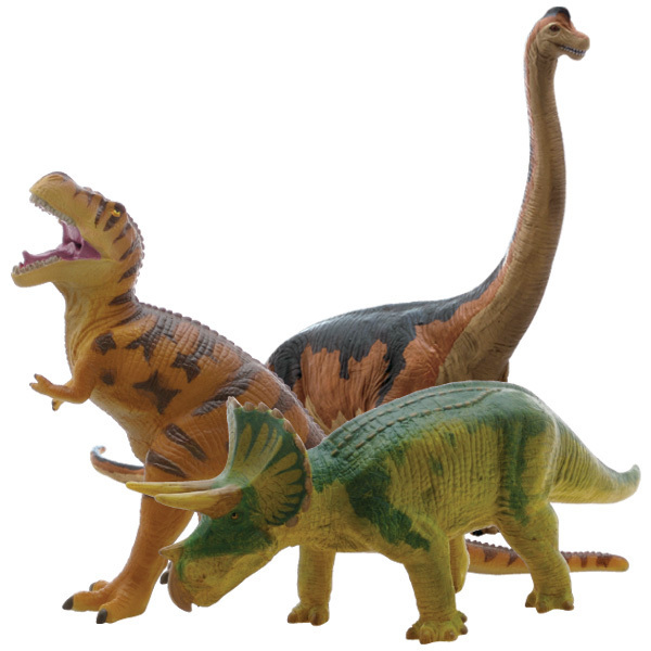 新品＠恐竜ビニールモデル人気恐竜3体セット (FDS-0002)
