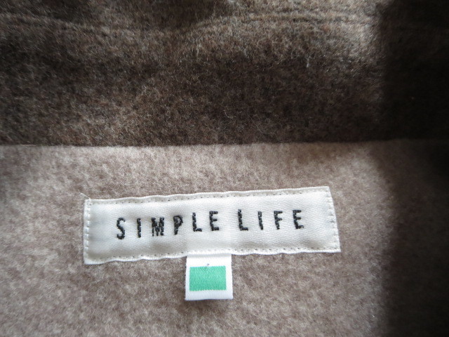 原文:◆SIMPLE LIFE シンプルライフ レナウン 茶系やわらかいウール100%あったかジャケット