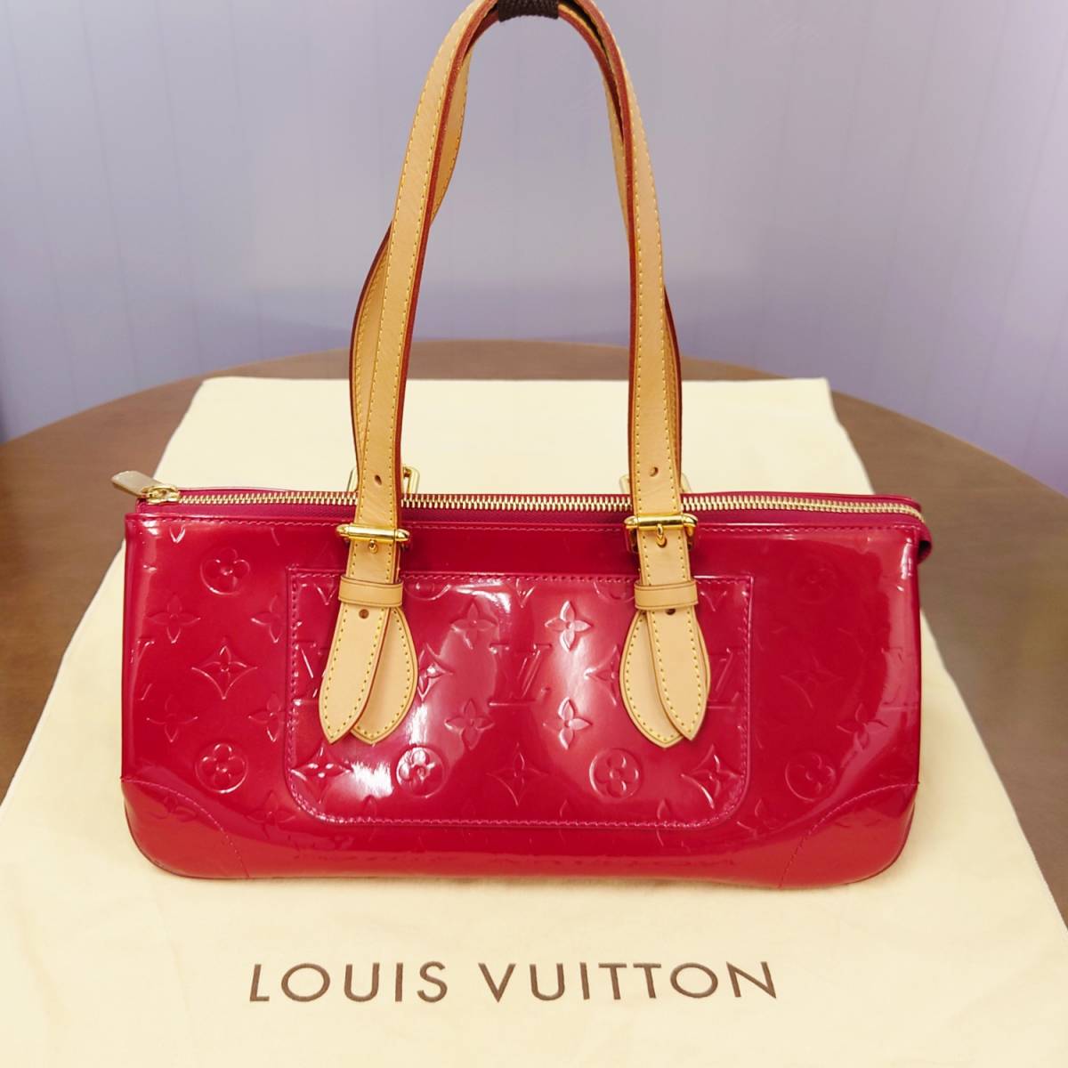 美品 Louis Vuitton ショルダーバッグ ヴェルニ ローズウッド