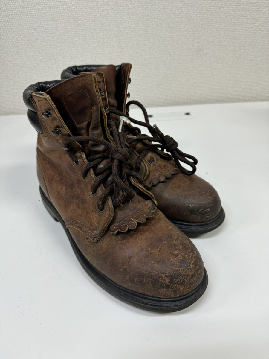 1647-02★REDWING SHOES レッドウィング革靴エンジニアブーツ茶色 ANSI Z41 PT99 F1/75C/75 EH サイズ　9 1/2 B （日本サイズ27.5）★_画像3