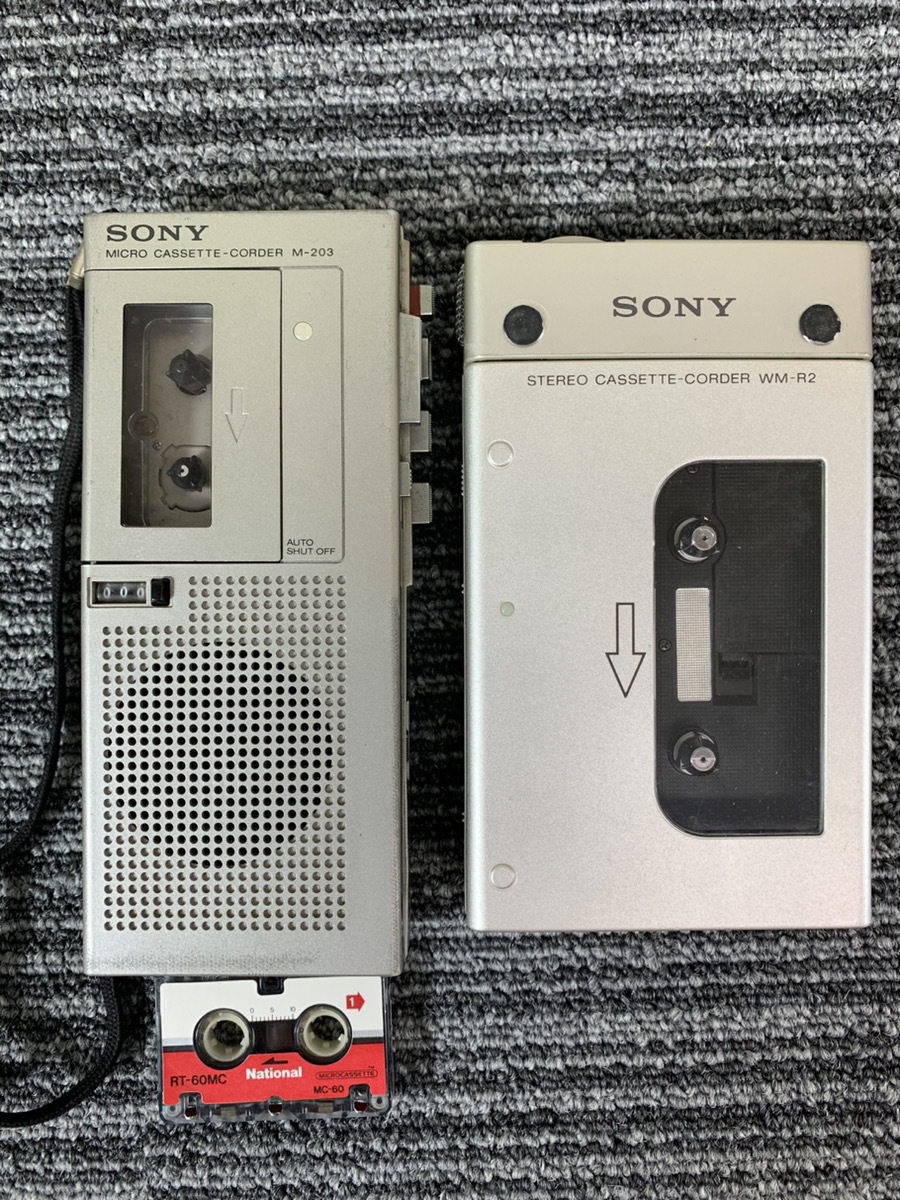 1767-03★Panasonic ミニカセットレコーダーRQ-L26、SONY マイクロ カセット コーダー M-203などの4点おまとめ　※現状品★_画像8