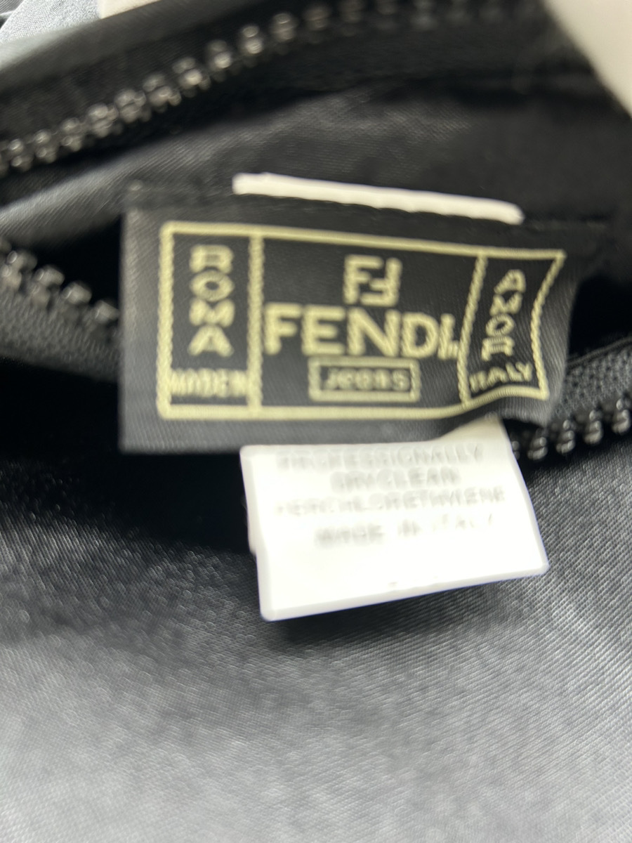 1714-01★フェンディ FENDI ズッカ リバーシブル ベージュ ブラック キャンバス メンズ ジップアップジャケット★_画像8