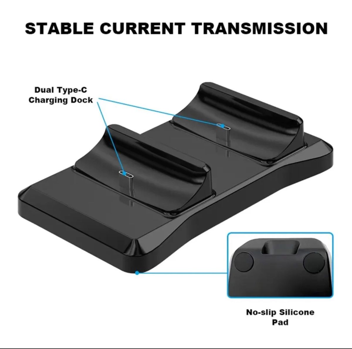 新品 未使用 PS5 DualSenseコントローラー 充電ドック 2台同時充電 急速充電 ワイヤレス 