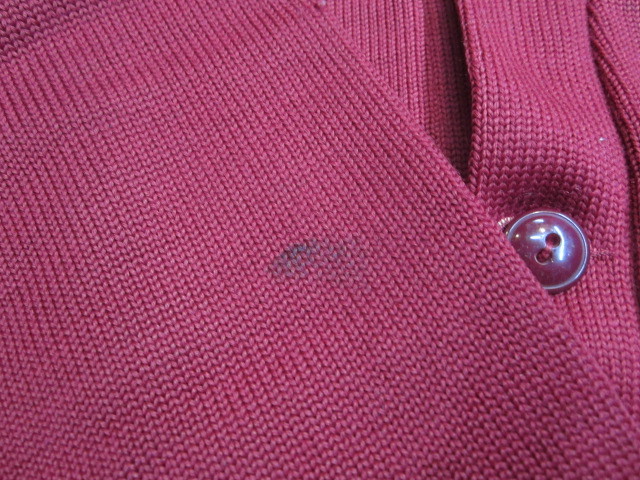 LEHEN 50s letter do cardigan dark red Vintage 