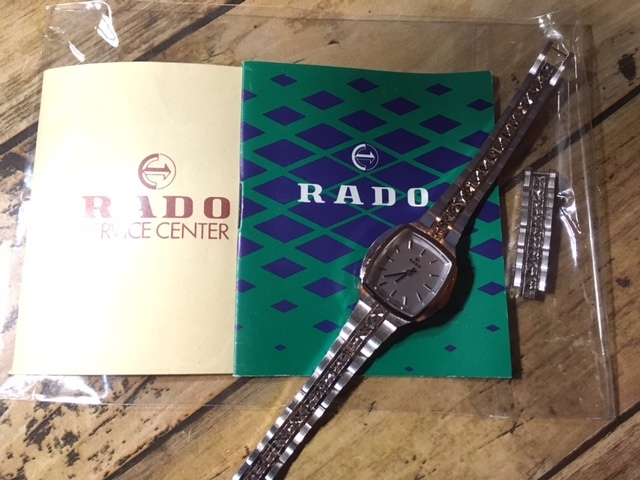 良品 付属品有 希少 レア ヴィンテージ RADO ラドー SWISS MADE シルバー 純正ブレス 手巻き レディース 腕時計 _画像5
