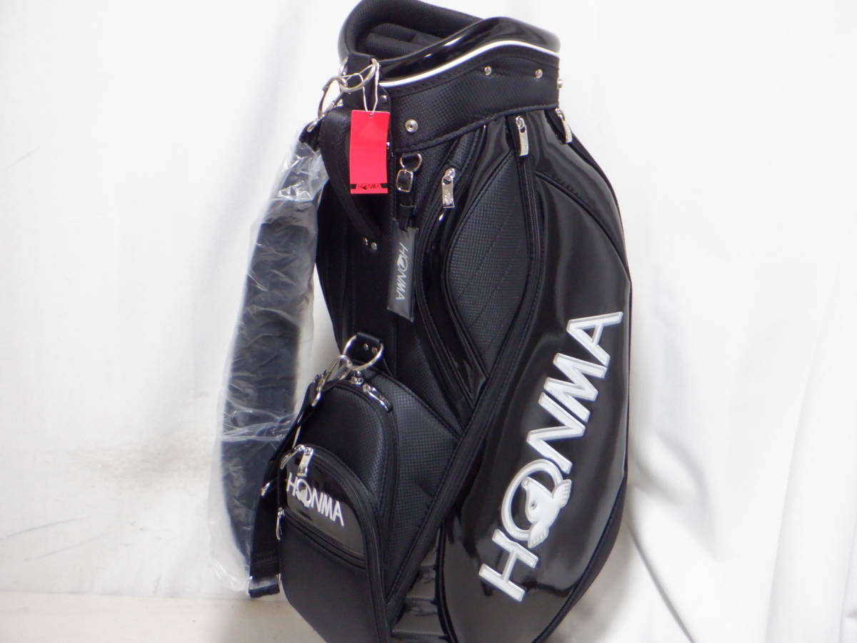 HONMA ホンマ 9.0型未使用★エナメルアスリートスポーツカートバック (BKxWH)_画像4