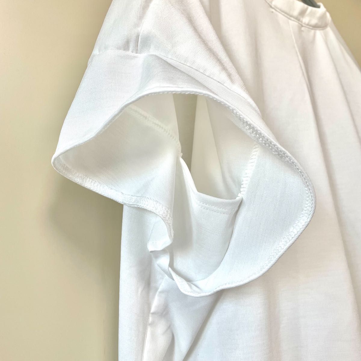 chocol raffine robe  Vネック カットソー ブラウス 半袖 シャツ  白 ホワイト スキッパーネック