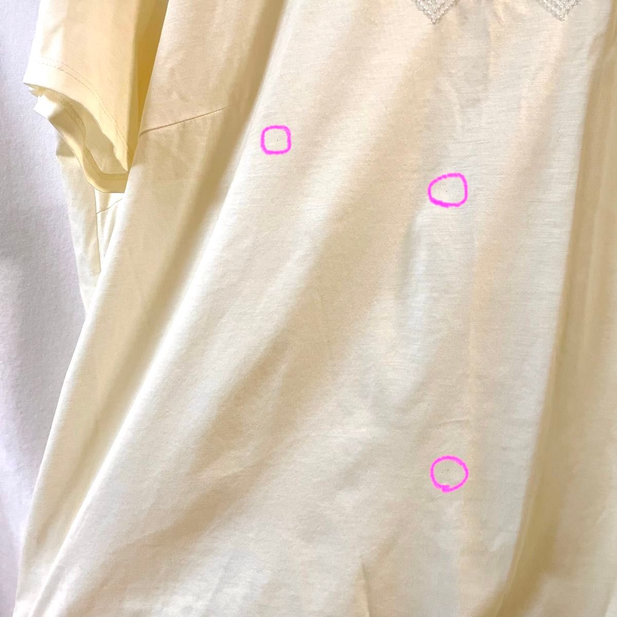 【訳あり未使用品】アクアスキュータム 半袖 カットソー Tシャツ 黄色 15号  トップス ブラウス