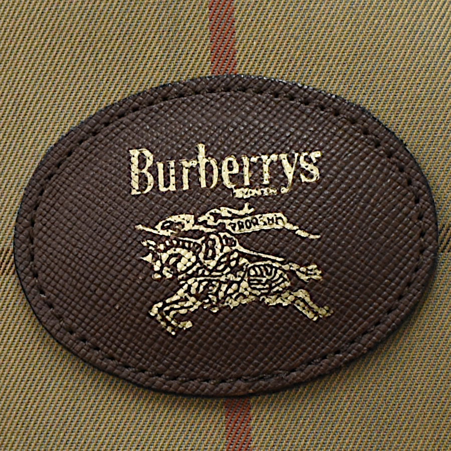  Burberry z сумка "Boston bag" путешествие путешествие в клетку парусина кожа хаки Brown Burberrys 1 пункт ограничение 