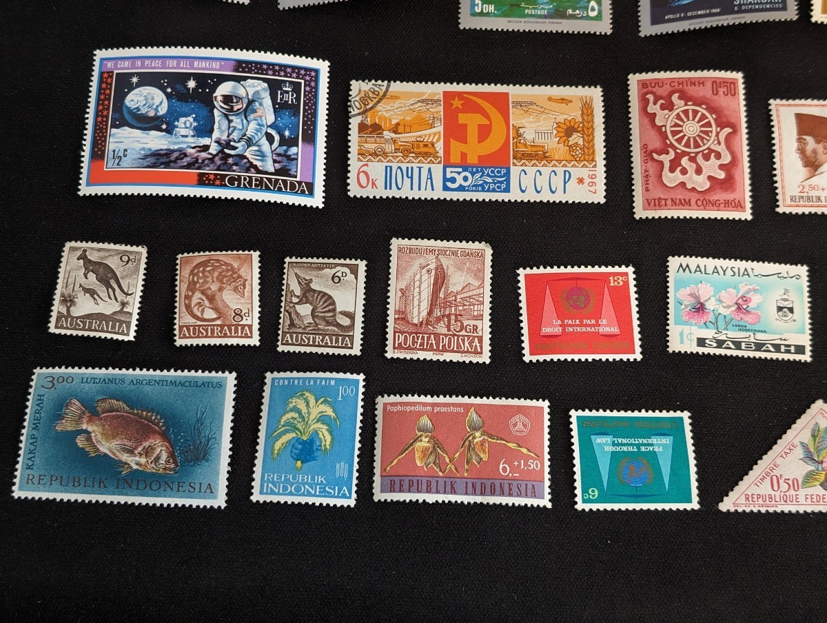 海外切手　アポロ11号　アームストロング　オーストラリア　インドネシア　中国人民郵政　(12035_画像4
