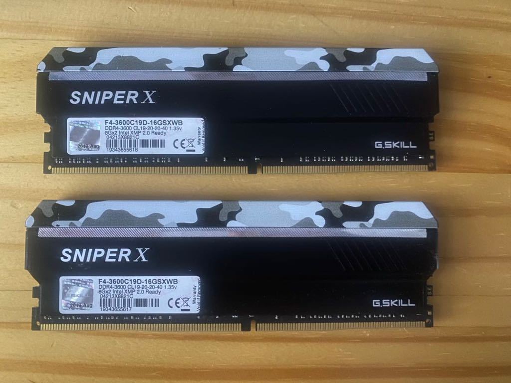 G.SKILL SNIPER X DDR4-3600 8G×2 16GB メモリ_画像1