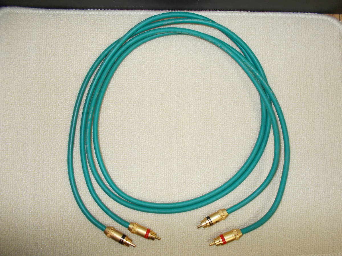 Audioquest オーディオクエスト JADE HYPERLITZ RCAケーブル MADE IN USA 1.5m　( カラー＝緑 ) 2本セット_画像1