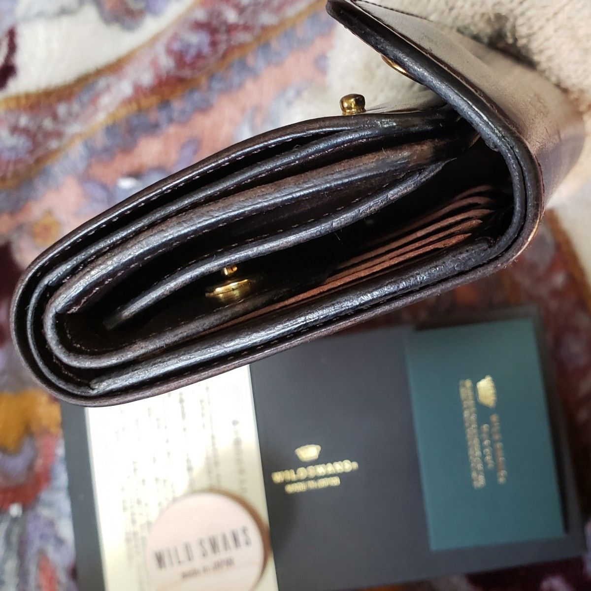 付属品完備 WILDSWANS ワイルドスワンズ BYRNE バーン saddle leather サドル レザー wallet