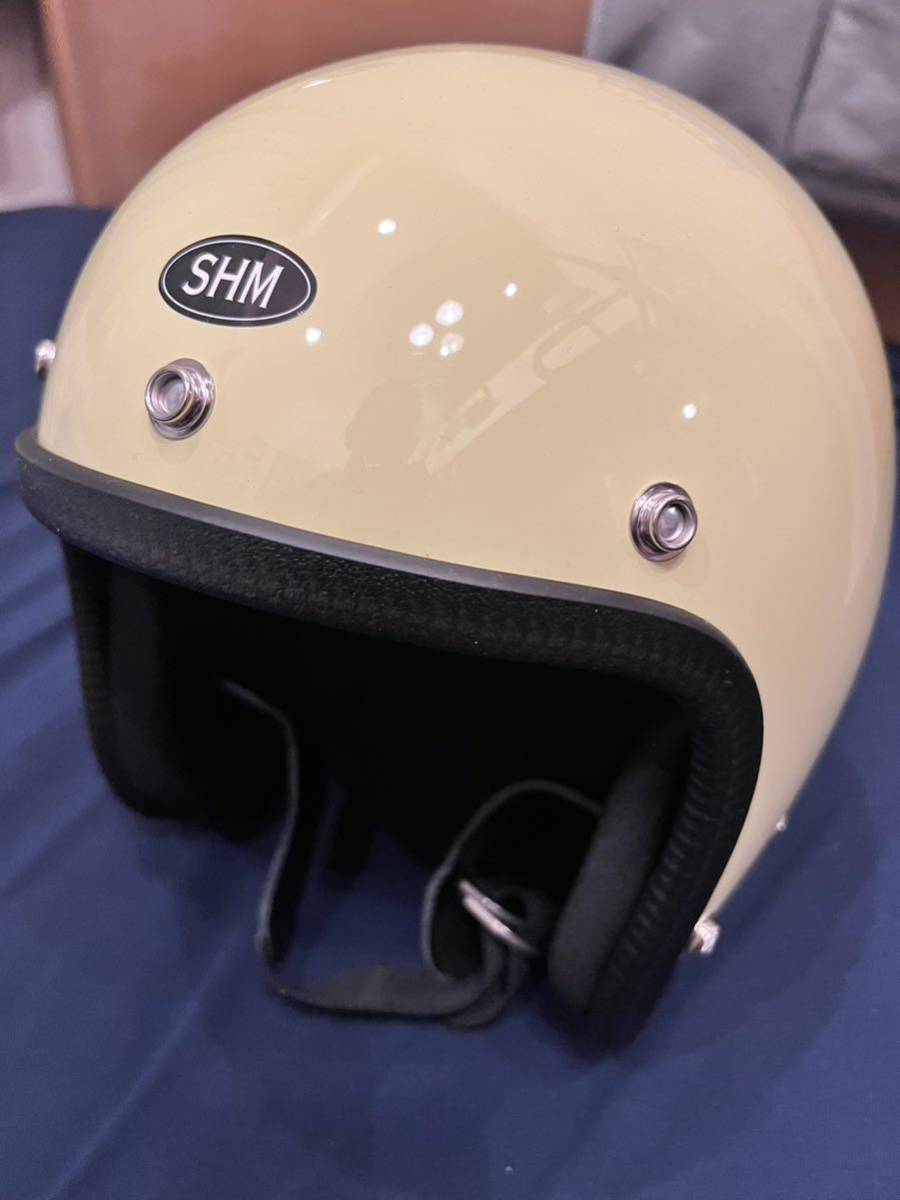 SHM Genuine　ジェットヘルメット　 SHM Lot-500　ゴールドウッドイエロー_画像1