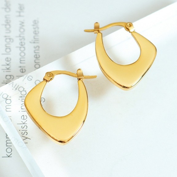  metal hoop earrings surgical made of stainless steel Gold metal allergy correspondence un- .. design 