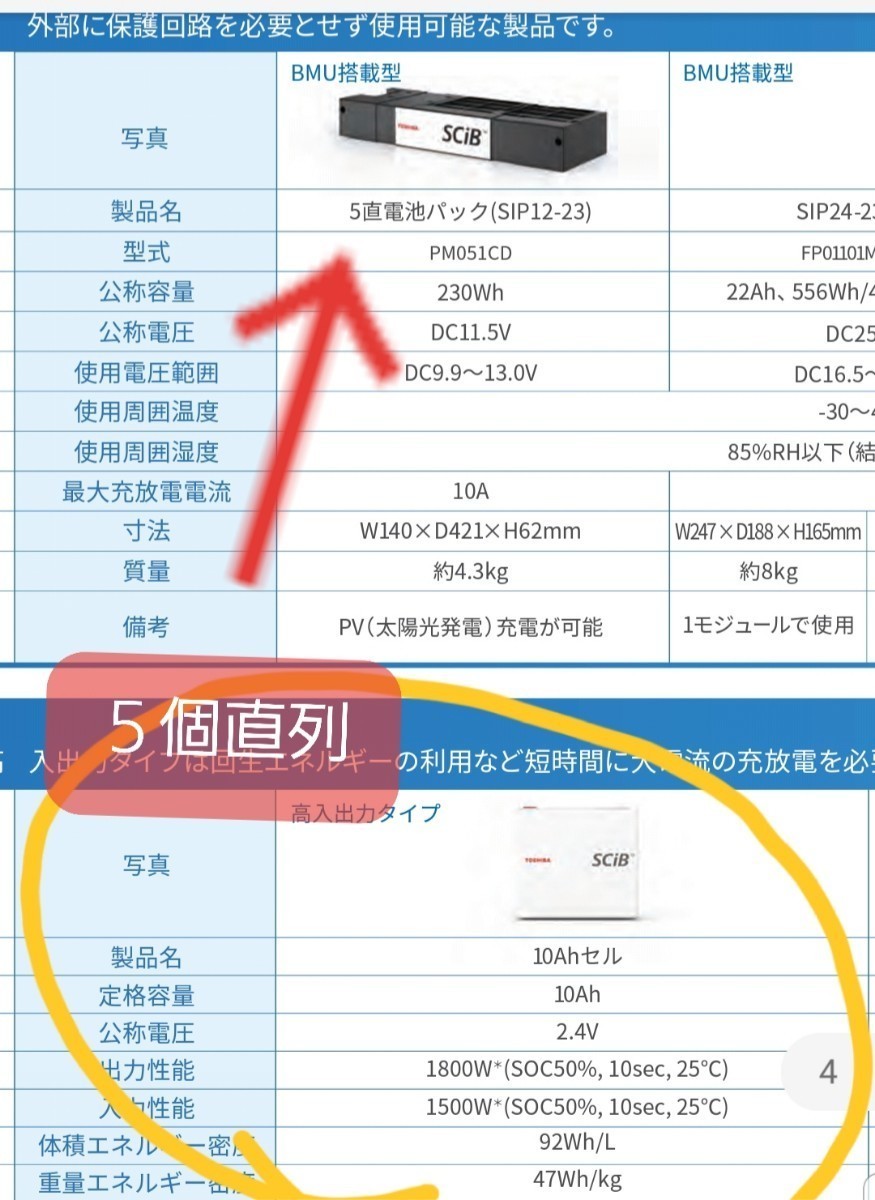 激安５直列一体型　SCiBバッテリー　チタンバッテリー　世界一安全　2,3v　20Ah 5直列一体型　12v仕様　　蓄電池　エコ　寿命60年以上_画像3