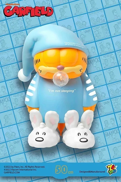 ZCWO ZCWolrd ガーフィールド ブルー Garfield I am not Sleeping Blue 26cm デザイナーズトイ フィギュアの画像1