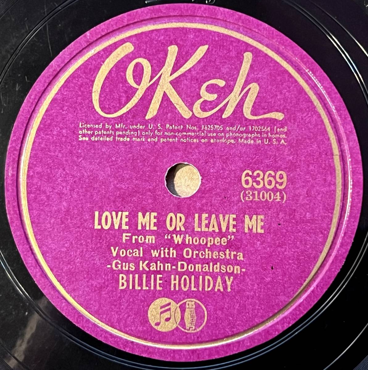 ジャズ BILLEI HOLIDAY OKEH Love Me Or Leave Me/ Jim