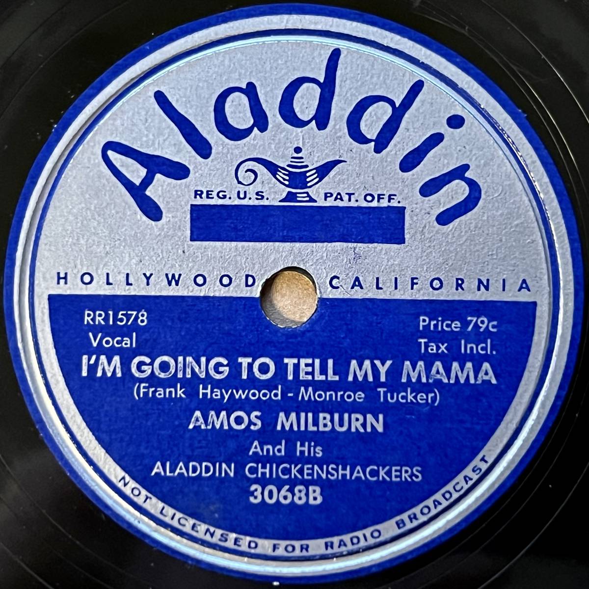 AMOS MILBURN ALADDIN Bad, Bad Whiskey/ I’m Going To Tell My Mamaの画像2