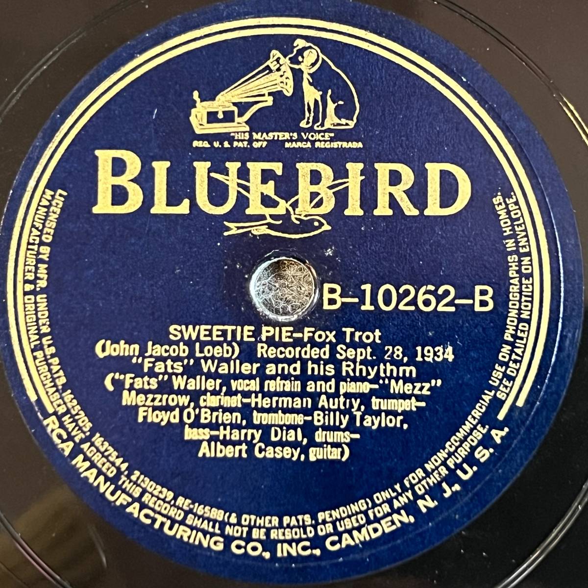 FATS WALLER AND HIS RHYTHM BLUEBIRD Serenade For Wealthy Widow/ Sweetie Pieの画像2