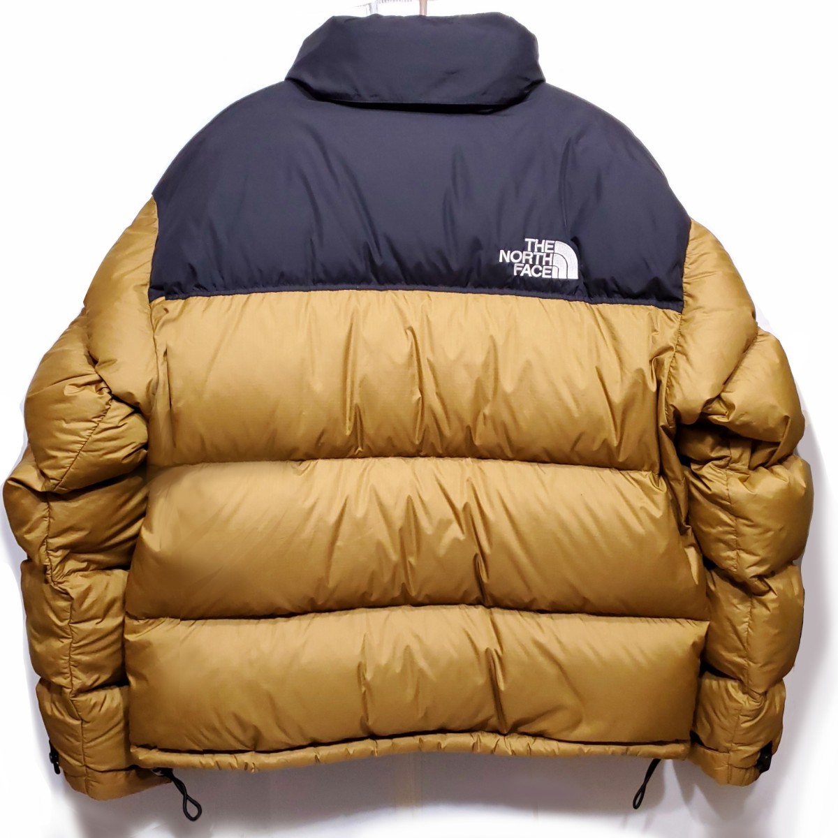 US L THE NORTH FACE 1996 RETRO NUPTSE レトロ ヌプシ 700 ダウン ジャケット ブリティッシュカーキ ブラック ゴールド マスタード 黒_画像3