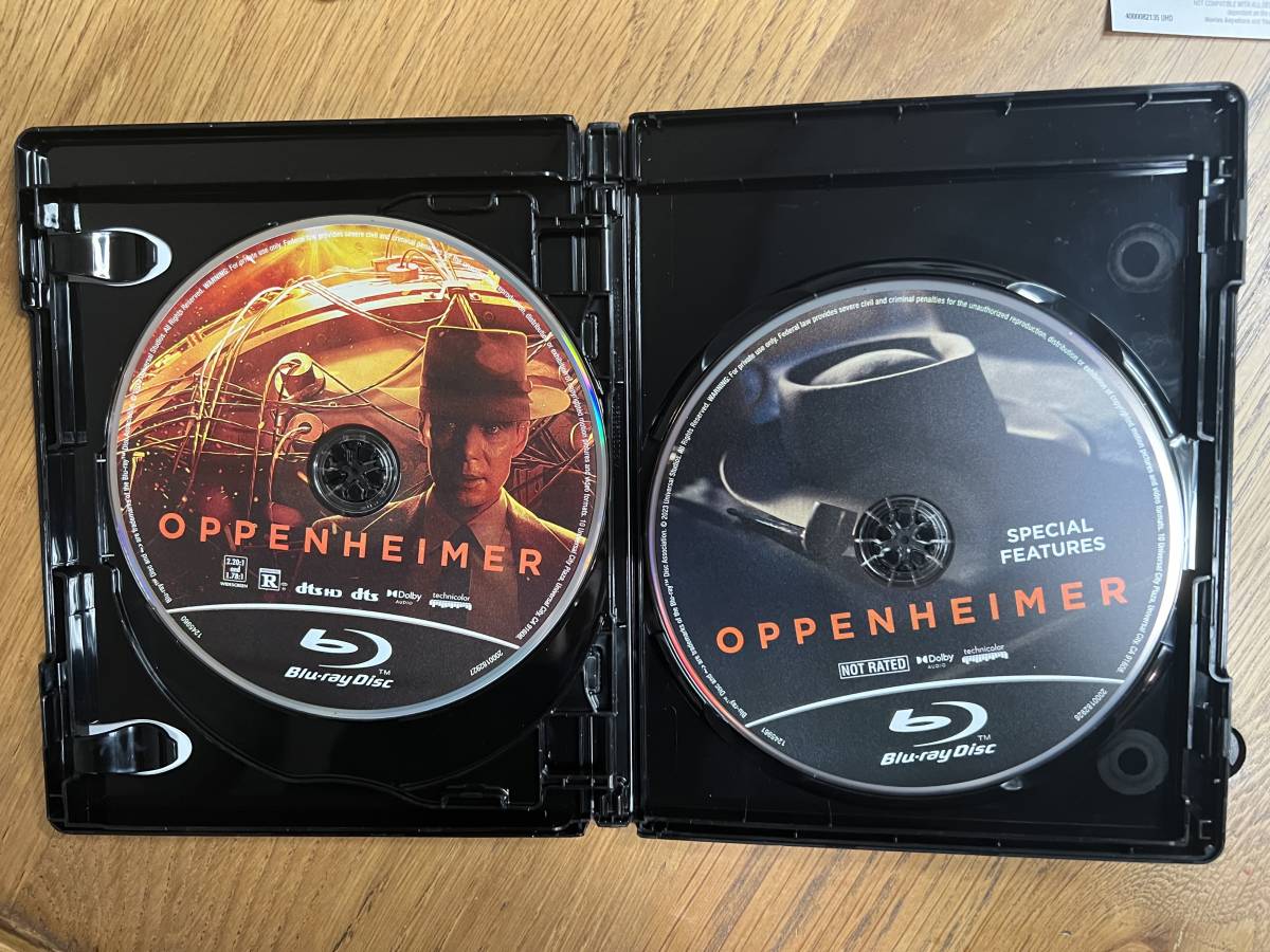 OPPENHEIMER 『オッペンハイマー』 4K UltraHD (UHD) Blu-ray ブルーレイ US盤 【中古】 + Blu-ray + Digital_画像6