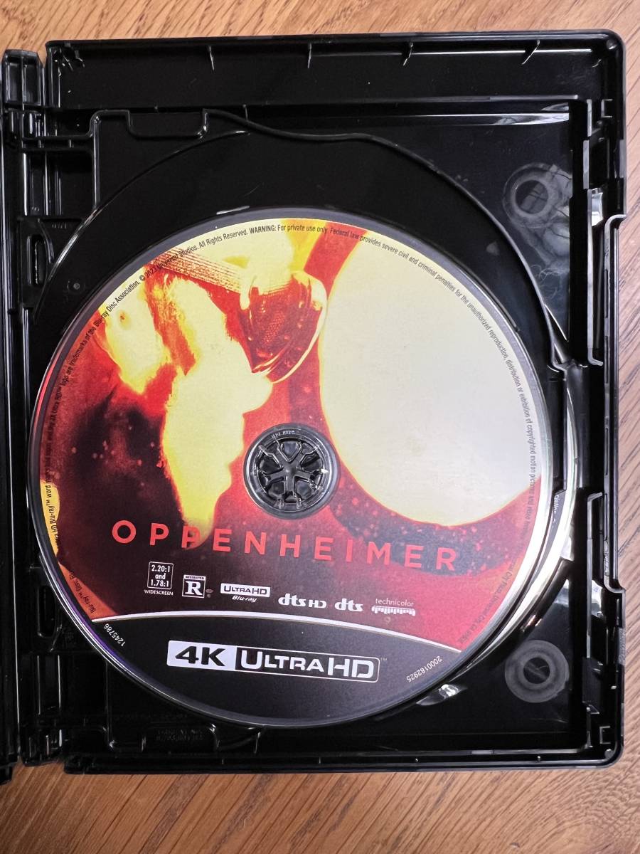 OPPENHEIMER 『オッペンハイマー』 4K UltraHD (UHD) Blu-ray ブルーレイ US盤 【中古】 + Blu-ray + Digital_画像5