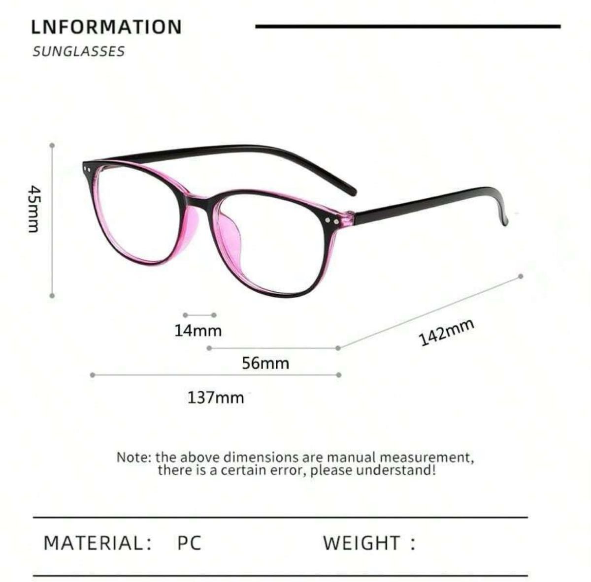 老眼鏡　楕円形薄ピンク＋1.0  HD 透明メガネ  ブルーライト　おしゃれ　軽量 リーディンググラス
