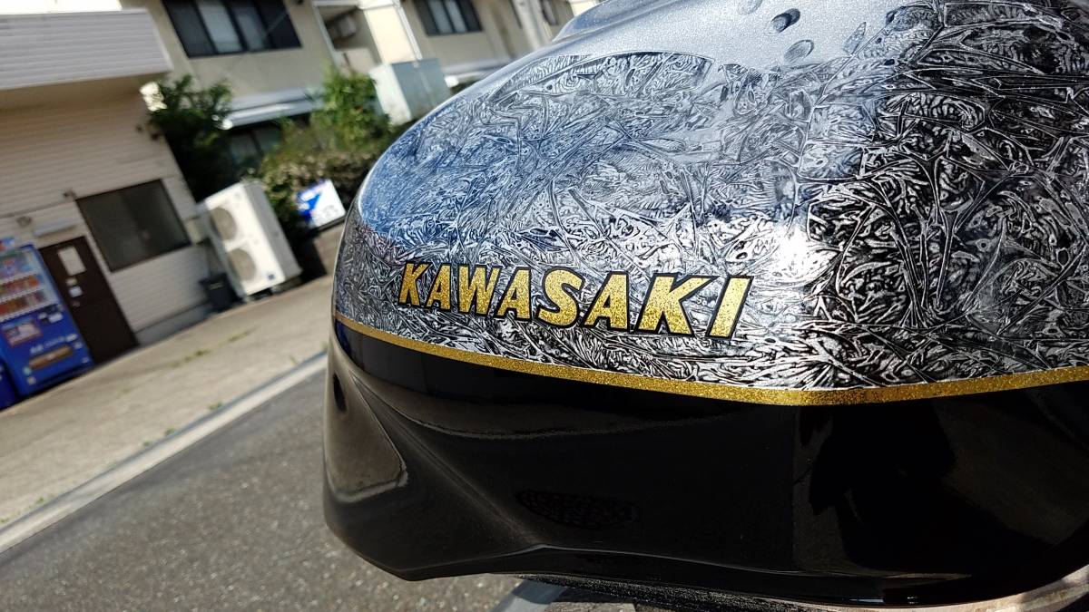 ★Kawasaki カワサキ　塗装用マスキングシート★ タンク 外装のロゴ　エンブレムに！　ゼファー400/750/1100　Z1/Z2　FX　GPなど　送料無料_画像8