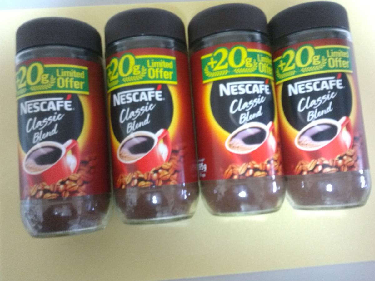 ネスカフェ（NESCAFE）インスタントコーヒー １９５グラム（２０g増量タイプ）４本セット　未使用・未開封_画像1