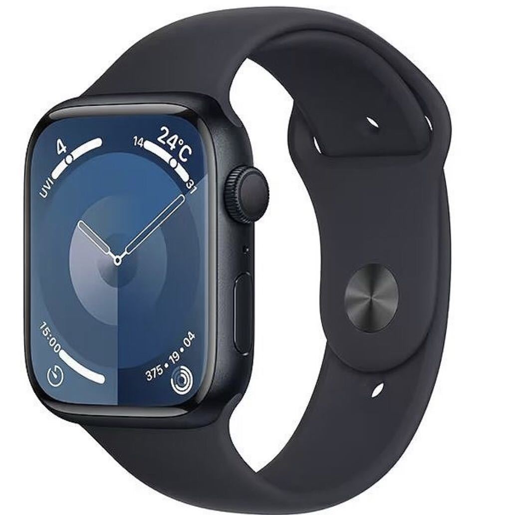 【新品未開封】Apple Watch Series 9 GPSモデル 45mm MR9A3J/A [ミッドナイトスポーツバンド M/L] スマートウォッチ 腕時計 時計_画像1