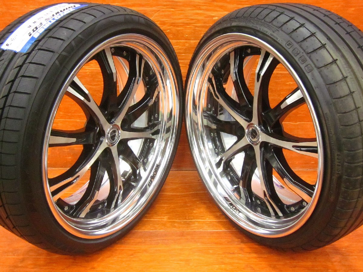 【Y4】WORK シュヴァート SCHWERT SW4 21インチ 9.0J +30/9.5J +30 PCD114.3 5H TOYO/accerela 245/35R21(新品＆中古) アルファードなど☆_左側：フロント、右側：リアです