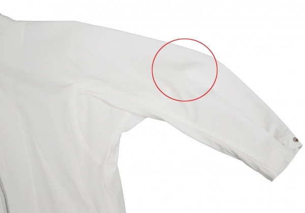 ワイズY's コットンジップアップブルゾン 白1_左袖に薄汚れがあります。