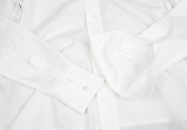 ワイズY's アシンメトリーカッティングデザインシャツ 白3_画像7