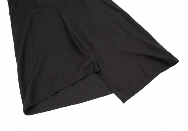 ワイズY's レーヨンリネンウエストフラップコードスカート 黒1_画像8