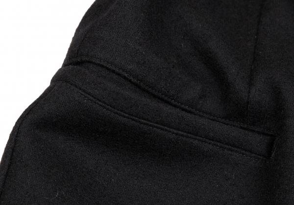 ヨウジヤマモト ファムYohji Yamamoto FEMME ラペル装飾貼り付けデザインジャケット 黒2_画像9