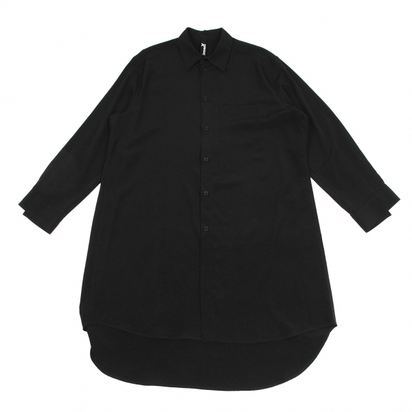 ー品販売  グラウンド 黒3 ヴィンテージデシンニュービッグシャツ Y ワイGround 長袖シャツ