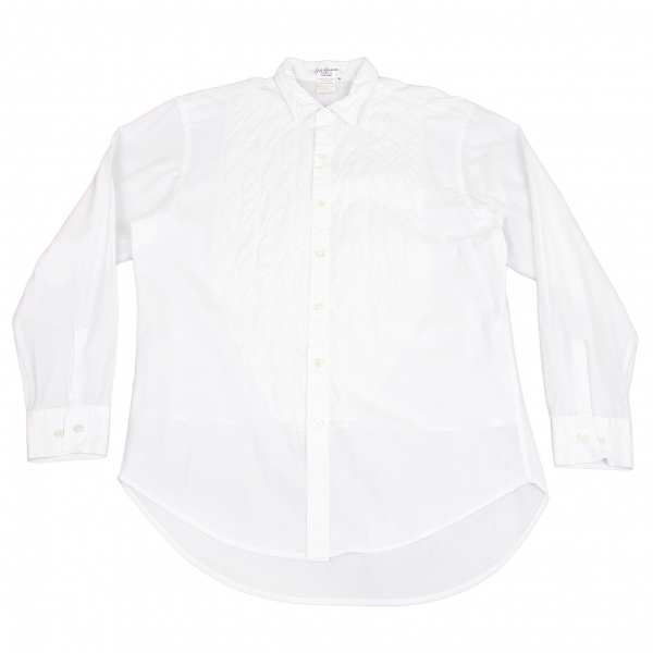 ヨウジヤマモト プールオムYohji Yamamoto POUR HOMME フロントステッチデザインシャツ 白M