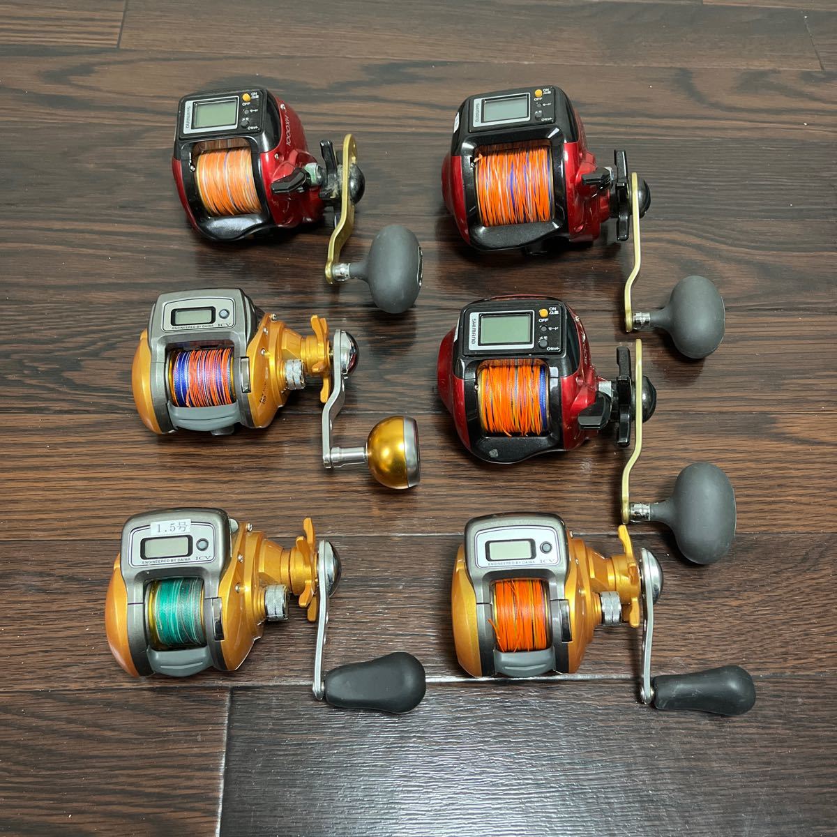 popular commodity! reel together 6 piece Daiwa Shimano small boat counter  attaching reel electric reel : Real Yahoo auction salling