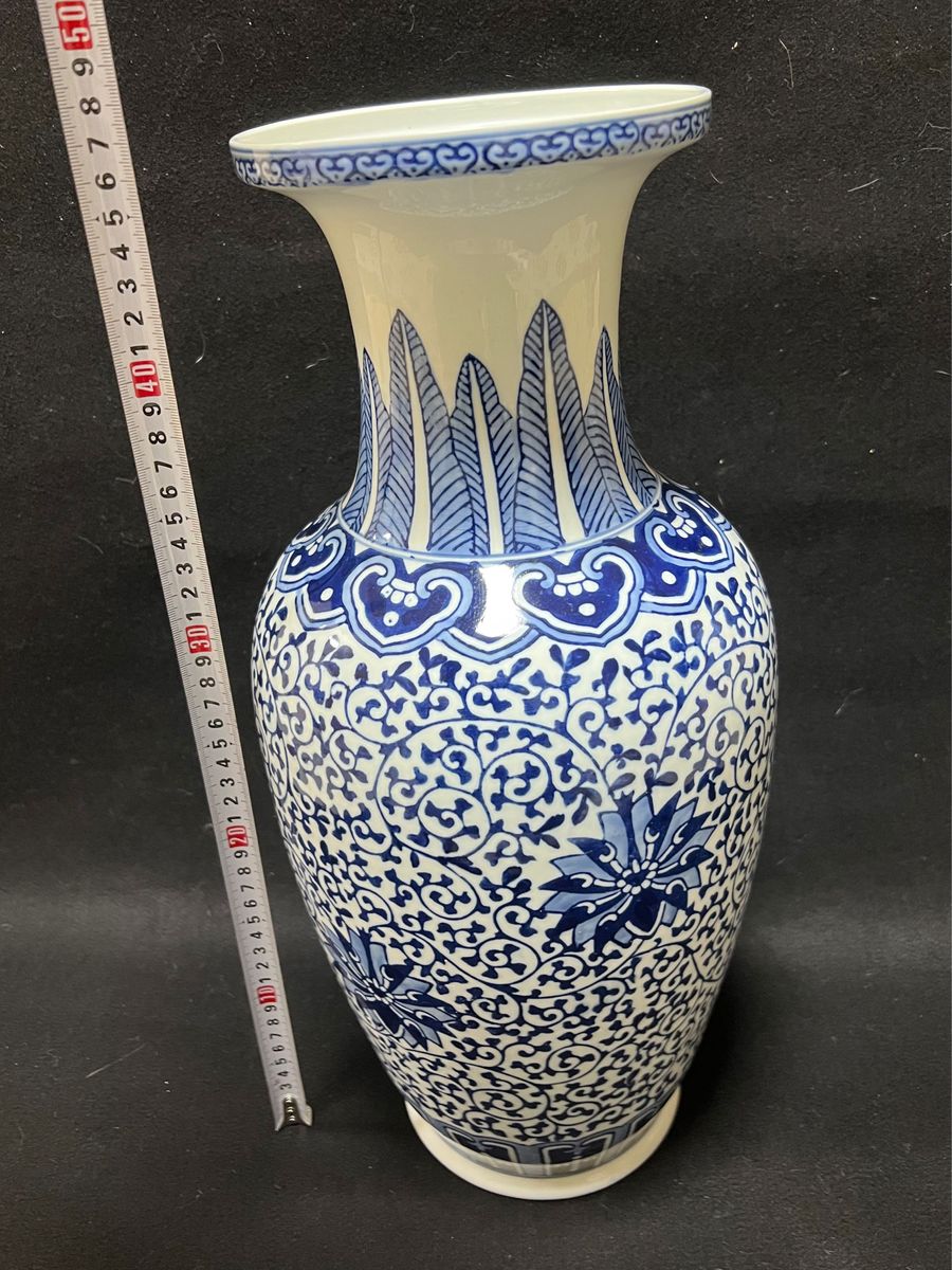 高級陶器　陶印あり中国景德鎮花瓶美品　アンティーク