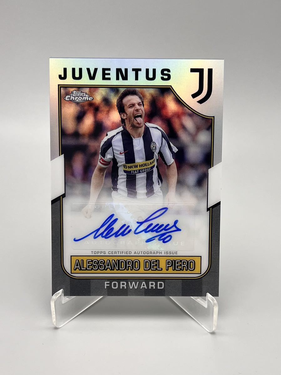 2023 topps juventus set chrome ALESSANDRO DEL PIERO 直筆サインカード Auto_画像1