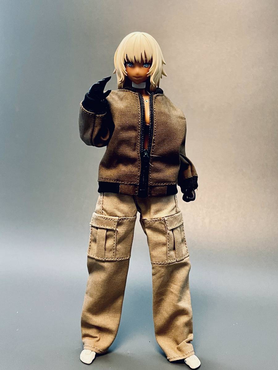 1/12スケール アウトフィット ジャケット ズボン　Tシャツ3点セットJS78　mafex 合成人間　素体 フィギュア用_画像3