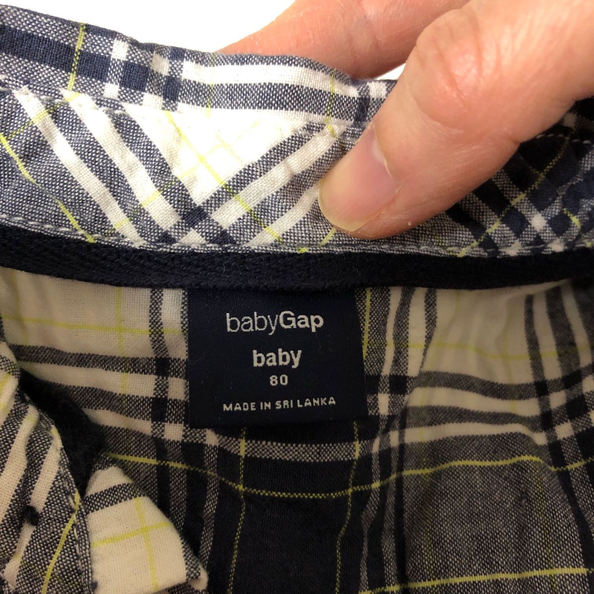 長袖シャツ　チェック柄 babyGAP 80cm