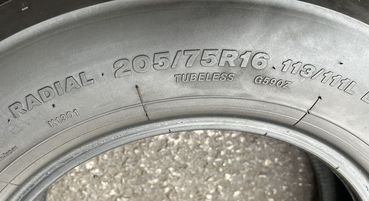 ブリヂストン　BRIDGESTON G590 エコピア　205/75R16 113/111L 2017年製　トラックタイヤ　ライトトラック　4本セット_画像7