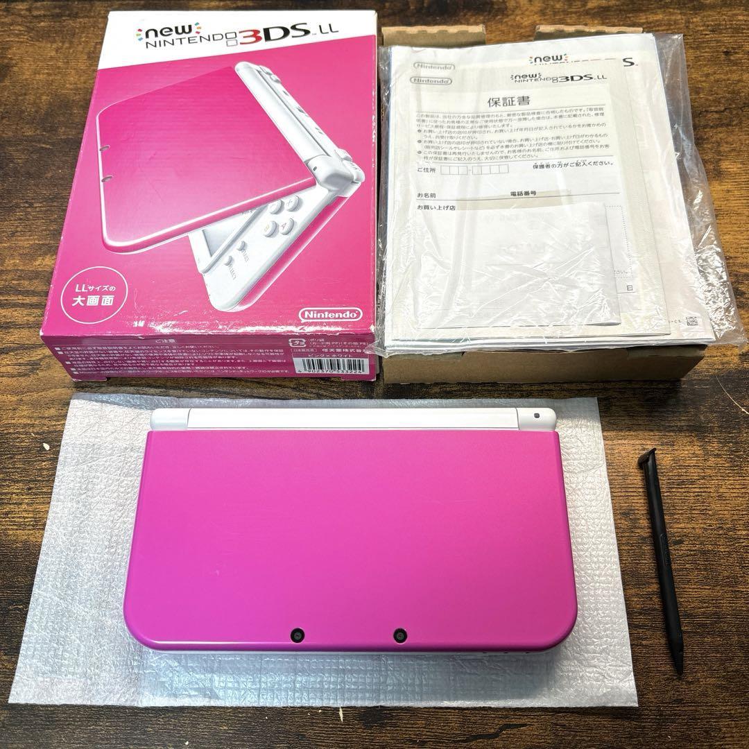 オンライン限定商品】 箱付 Newニンテンドー3DS LL ピンク×ホワイト