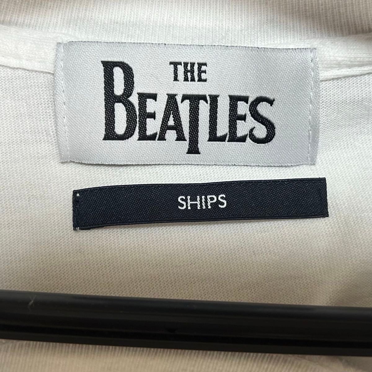 the Beatles  ポケット　Tシャツ　ships シップス　ビートルズ　白　ホワイト 2023 M コラボ　アップル　半袖