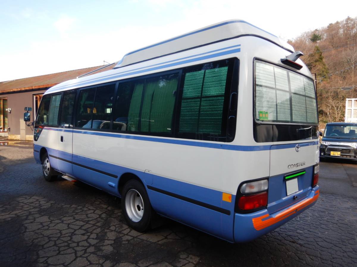 [CH14050]H15 year Toyota Coaster camper EX turbo long air suspension MT6 speed NOX*PM conform fixtures great number consumption tax including!