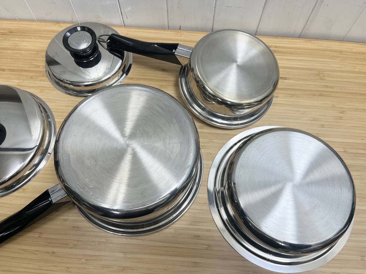 Amway Queen MULTI-PLY 18/8 STAINLESS STEEL アムウェイ クイーン 鍋セット 片手鍋　両手鍋　蒸し器_画像6
