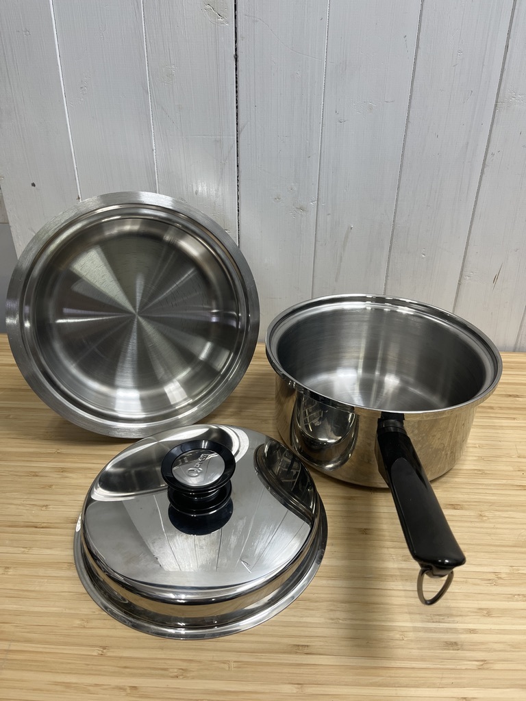 Amway Queen MULTI-PLY 18/8 STAINLESS STEEL アムウェイ クイーン 鍋セット 片手鍋　両手鍋　蒸し器_画像8